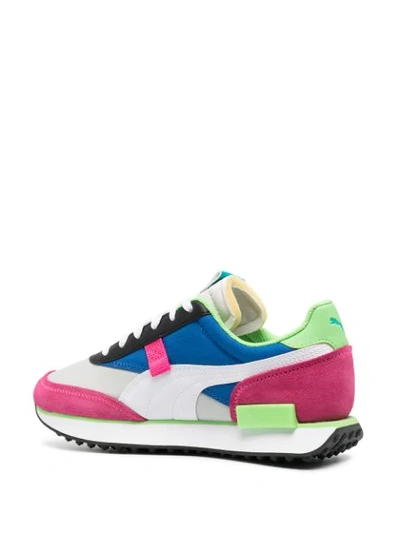 Shop Puma Future Rider Contrast Panel Sneakers In Pink