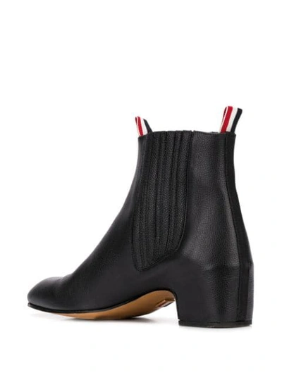 Shop Thom Browne Block Heel Chelsea Boots In Black