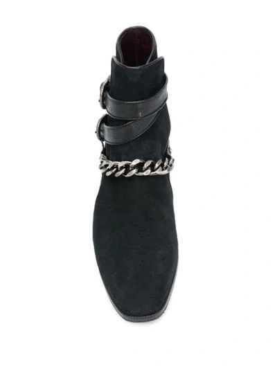 Shop Lidfort Chain-embellished Ankle Boots In Black