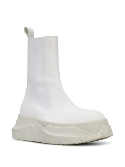 Shop Rick Owens Drkshdw Platform Flat Boots In White