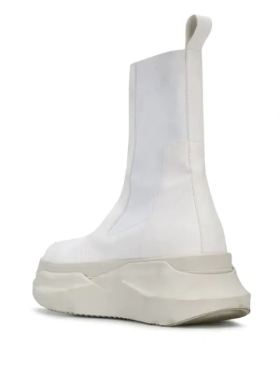 Shop Rick Owens Drkshdw Platform Flat Boots In White