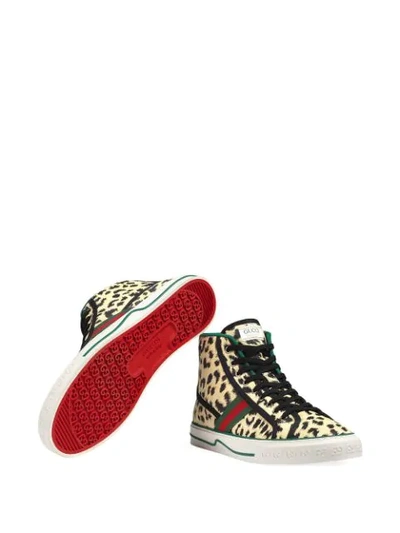 Shop Gucci Tennis 1977 High Top Sneakers In Neutrals