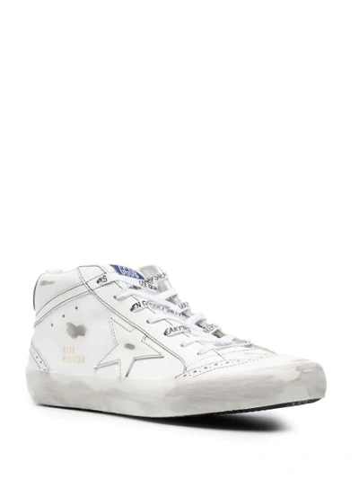 Shop Golden Goose Mid-star High-top Sneakers In White