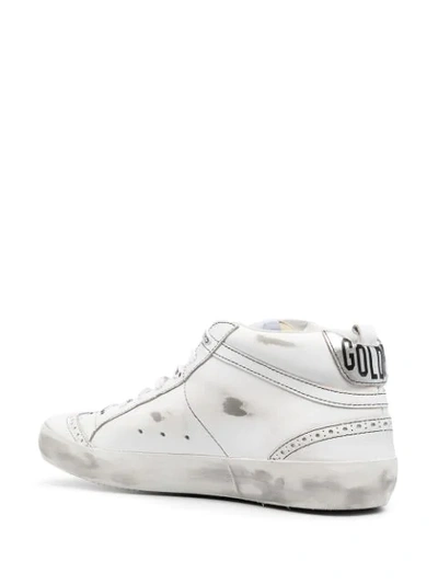 Shop Golden Goose Mid-star High-top Sneakers In White