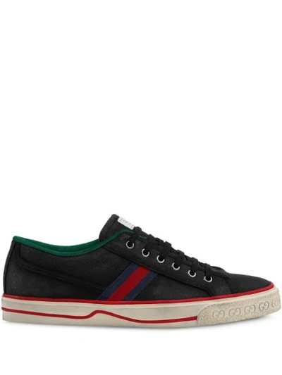 Shop Gucci Tennis 1977 Low-top Sneaker In Black