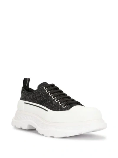 Shop Alexander Mcqueen Chunky-sole Sneakers In Black ,metallic