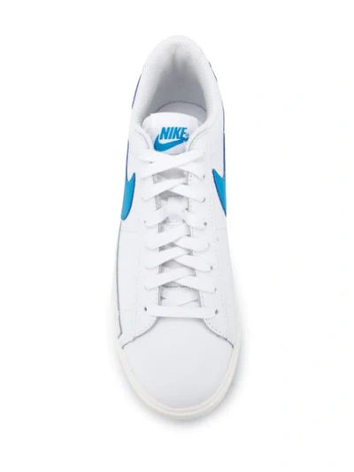 Shop Nike Low Leather Blazer Sneakers In White