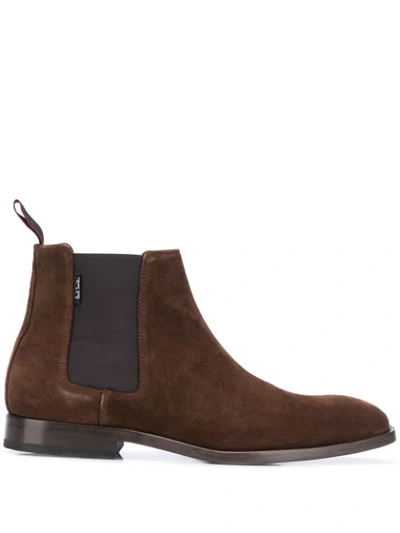 Shop Ps By Paul Smith Gerald Suede Ankle Boots In Brown