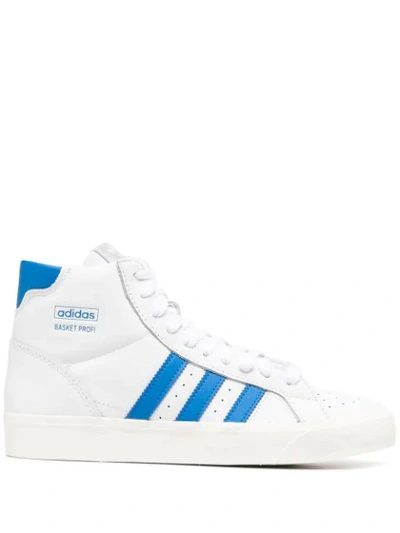 Shop Adidas Originals Basket Profi Leather Trainers In White