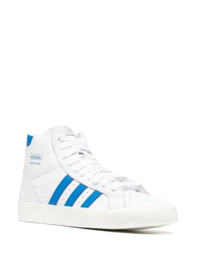 Shop Adidas Originals Basket Profi Leather Trainers In White