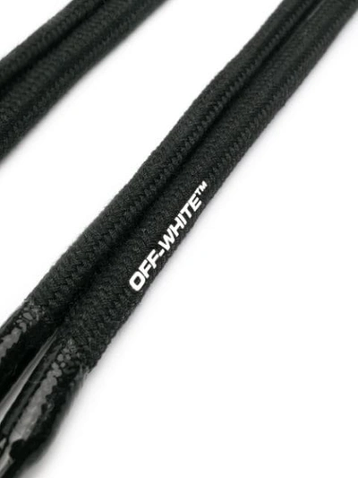 Shop Off-white Rubber Logo Shoelaces In Black