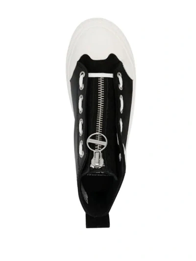 Shop Diesel Lace Detail High-top Sneakers In Black