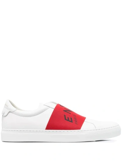Shop Givenchy Urban Street Low-top Sneakers In White/red
