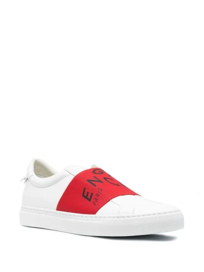 Shop Givenchy Urban Street Low-top Sneakers In White/red