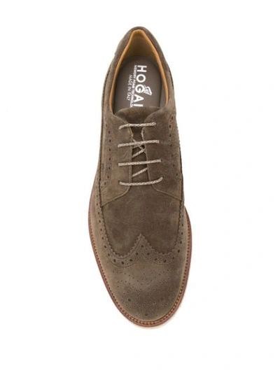 Shop Hogan H456 Lace-up Shoes In Neutrals