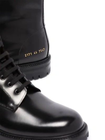 Shop Common Projects Combat Boots In Black