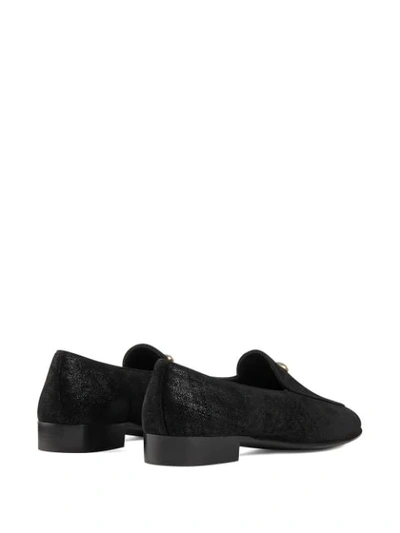 Shop Giuseppe Zanotti Rudolph Pearl Loafers In Black
