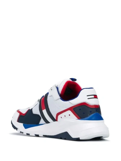 Shop Tommy Hilfiger Chunky Sole Lace-up Sneakers In White