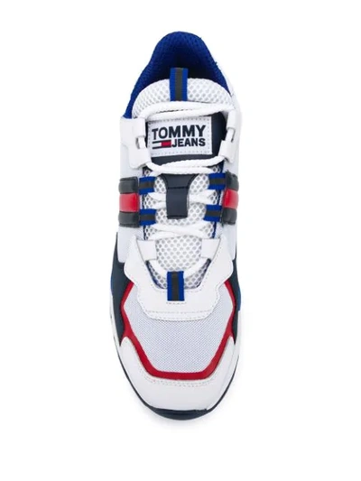 Shop Tommy Hilfiger Chunky Sole Lace-up Sneakers In White