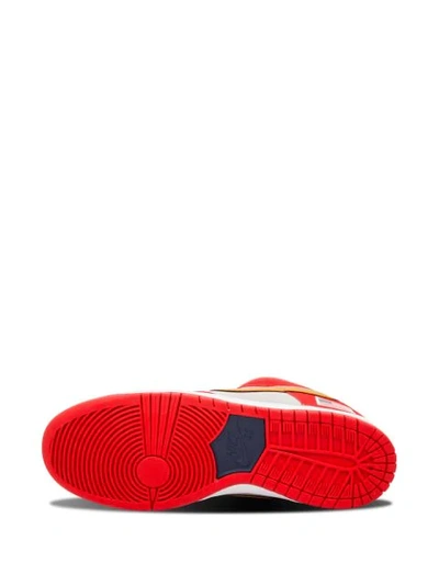 Shop Nike Dunk Low Pro Sb Sneakers In Red