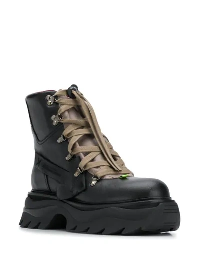 Shop Off-white Arrow-patch Hiking Boots In Black
