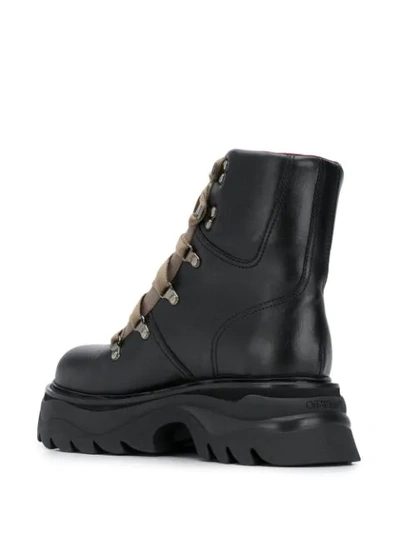 Shop Off-white Arrow-patch Hiking Boots In Black