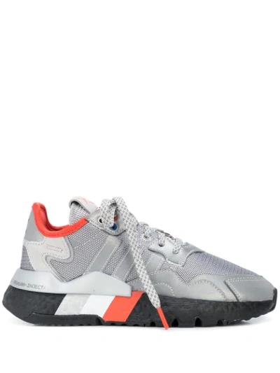 Shop Adidas Originals Nite Jogger Low-top Sneakers In Grey