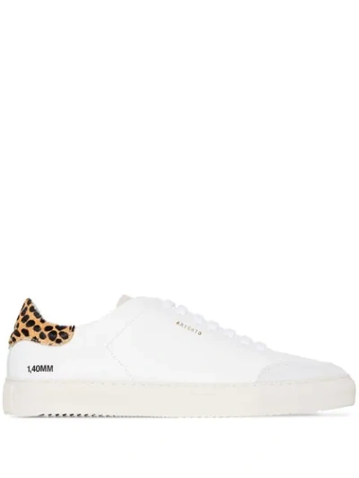 Shop Axel Arigato 90mm Leopard-print Leather Sneakers In White