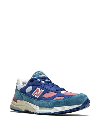 Shop New Balance M992nt "tropical" Sneakers In Blue