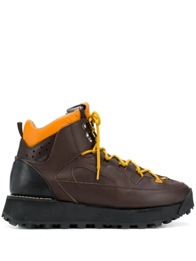 Shop Acne Studios Trekking Lace-up Boots In Brown