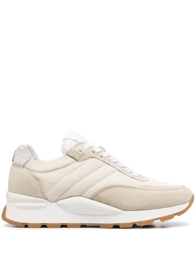 Shop Ami Alexandre Mattiussi Panelled Low-top Sneakers In Neutrals