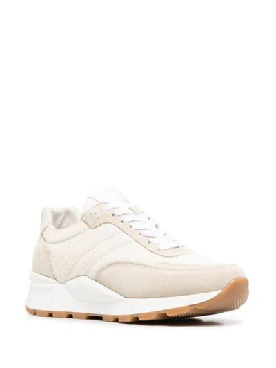 Shop Ami Alexandre Mattiussi Panelled Low-top Sneakers In Neutrals