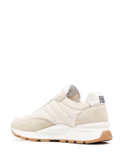 Shop Ami Alexandre Mattiussi Panelled Low-top Sneakers In Neutrals