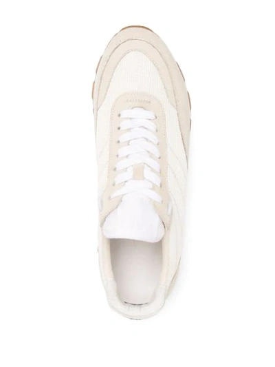 Shop Ami Alexandre Mattiussi Panelled Low-top Sneakers In Neutrals