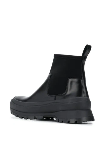 Shop Jil Sander Leather Ankle Boots In Black