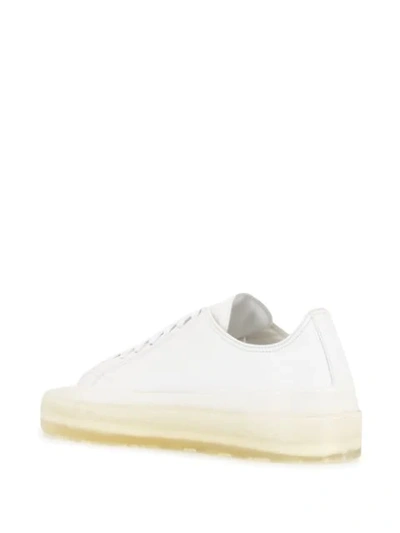 Shop Msgm Low-top Logo-print Sneakers In White