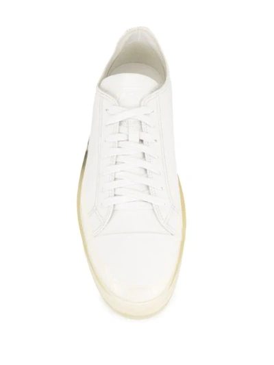 Shop Msgm Low-top Logo-print Sneakers In White
