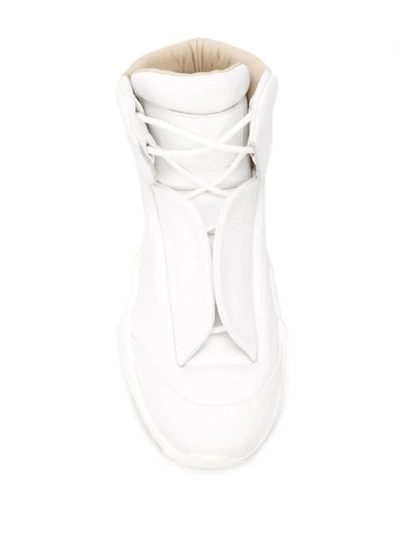 Shop Maison Margiela Ridged Slip-on Sneakers In White
