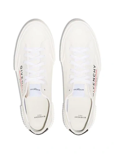 Shop Givenchy Logo Print Low-top Sneakers In White