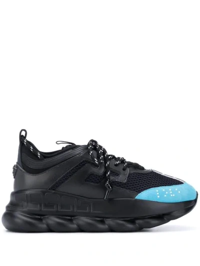Shop Versace Chunky Lace-up Sneakers In Black