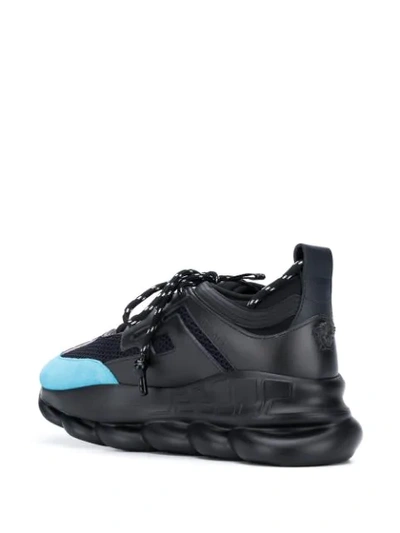 Shop Versace Chunky Lace-up Sneakers In Black