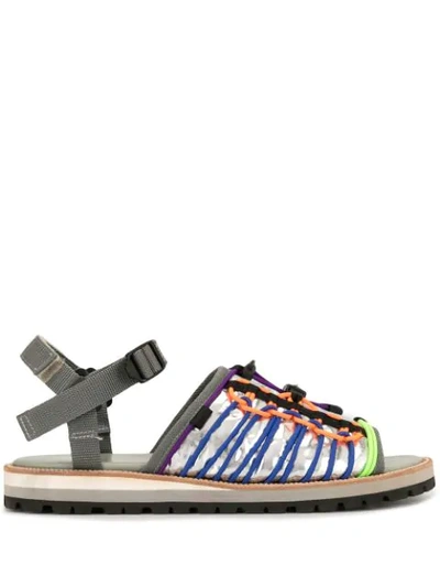 Shop Kolor Metallic Multi-strap Sandals In Multicolour