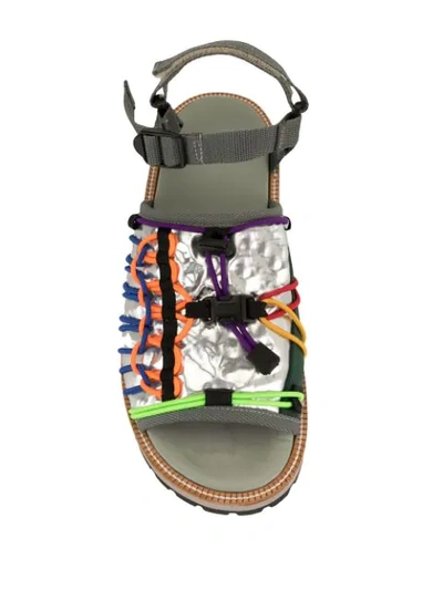 Shop Kolor Metallic Multi-strap Sandals In Multicolour