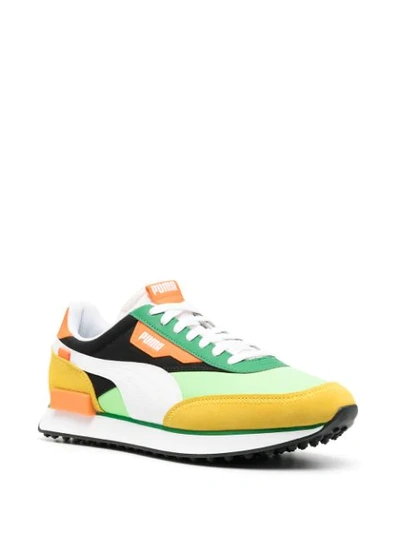 Shop Puma Future Rider Sneakers In Green