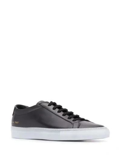 Shop Common Projects Logo Print Lace-up Sneakers In Black