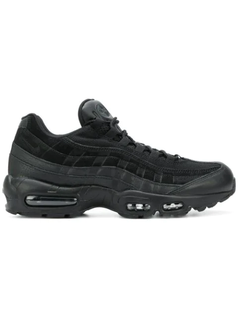 nike air max 95 leather trainers in black