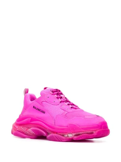 Shop Balenciaga Triple S Sneakers In Pink