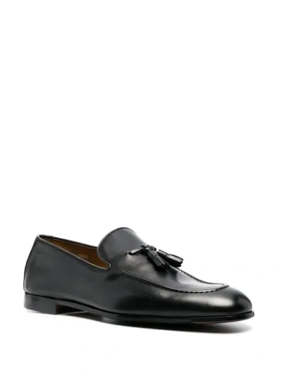 Shop Doucal's Tassel-detail Almond Toe Loafers In Black