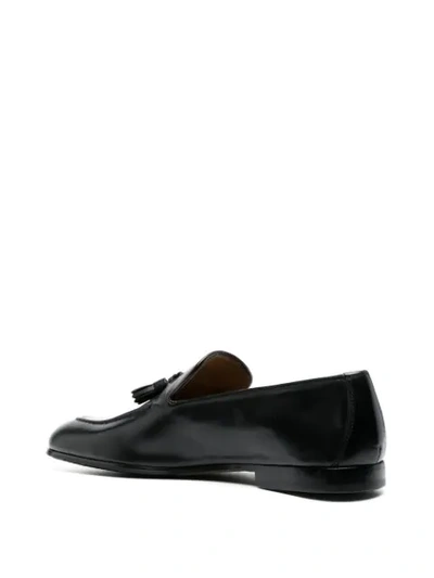 Shop Doucal's Tassel-detail Almond Toe Loafers In Black