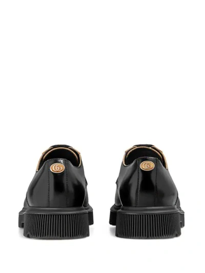 Shop Gucci Double G Oxford Shoes In Black